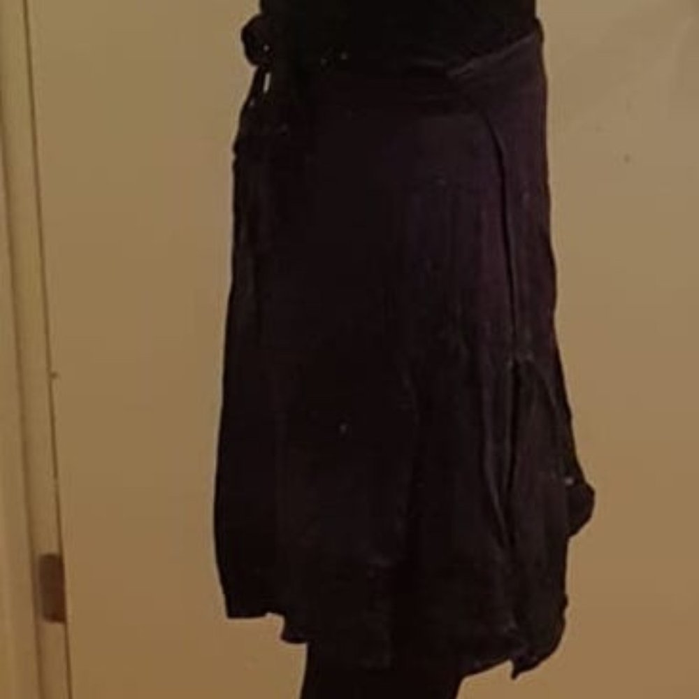 Deep violet embroidered indian cotton skirt